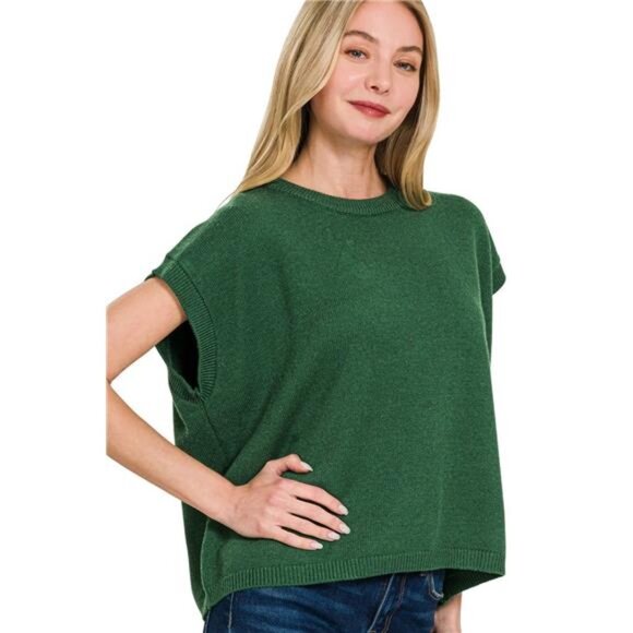 NWT‎ Zenana Oversized Viscose Sweater Vest - Picture 1 of 3